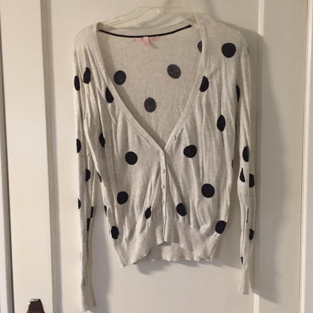 VICTORIAS SECRET polka dot cardigan